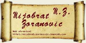 Mijobrat Zoranović vizit kartica